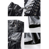 High Waist Lace Up Skirt