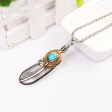 Feather Pendant Necklace