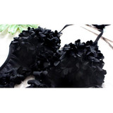Black Patchwork Condole Belt Tie Back Cut Out Appliques Swimwear