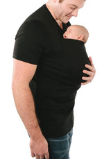 Black Multi-Functional Kangaroo Baby Bags Casual T-Shirt
