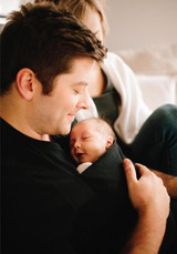 Black Multi-Functional Kangaroo Baby Bags Casual T-Shirt