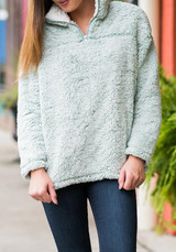 Green Zipper Band Collar Long Sleeve Fashion Sweatshirt Green Zipper Band Collar Long Sleeve Fashion Sweatshirt