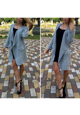 Grey Plain Pockets Long Sleeve Casual Cardigan Sweater Grey Plain Pockets Long Sleeve Casual Cardigan Sweater