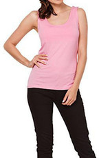 Pink Cut Out Round Neck Sleeveless Fashion Maternity Vest