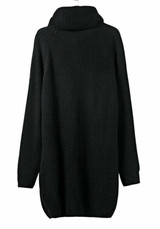 Black Plain Pockets Polo Neck Casual Pullover Sweater Black Plain Pockets Polo Neck Casual Pullover Sweater