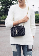 White Cut Out Tie Back Backless Round Neck Pullover Sweater
