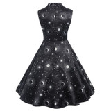 Moon and Star Sleeveless Dress
