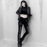 Punk Lace Up Pencil Pants