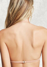 Pink Cut Out Backless Halter Neck High Waisted Two Piece Bikini Swimwear Pink Cut Out Backless Halter Neck High Waisted Two Piece Bikini Swimwear