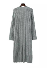 Grey Pockets V-neck Long Sleeve Fashion Cardigan Sweater Grey Pockets V-neck Long Sleeve Fashion Cardigan Sweater