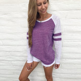 Fashion Women Ladies Long Sleeve Splice Blouse Tops Clothes T Shirt De manga larga