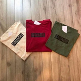 Women Tops Plus Size Letter Printing T Shirt Loose Crew Neck Short Sleeve Top