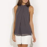 Casual Women Casual Chiffon Blouse Sleeveless Shirt T-shirt Summer Blouse Tops