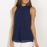 Casual Women Casual Chiffon Blouse Sleeveless Shirt T-shirt Summer Blouse Tops