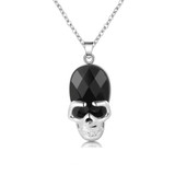Skeleton Crystal Pendant Necklace