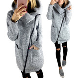 Women Autumn Winter Clothes Warm Fleece Jacket Slant Zipper Collared Coat Lady Clothing Female Jacket