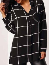 Casual Plain Long Sleeve Blouse
