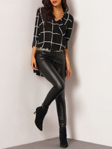 Casual Plain Long Sleeve Blouse