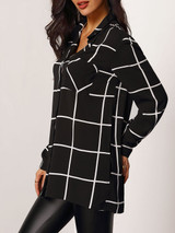 Casual Plain Long Sleeve Blouse