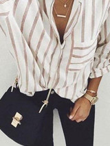Casual Fashion Striped Blouse Top