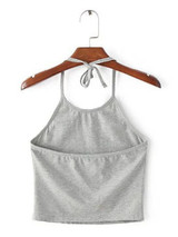 Casual Sweet Fantasy Open Back Halter Solid Color Top