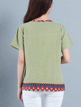 Casual Round Neck Printed Short Sleeve T-Shirt Casual Round Neck Printed Short Sleeve T-Shirt