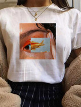 Casual Round Neck Printed Short Sleeve T-Shirt Casual Round Neck Printed Short Sleeve T-Shirt