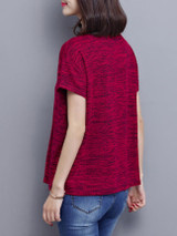 Casual Loose V-Neck Short Sleeve T-Shirt