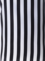 Casual Black White Vertical Striped Round Neck Sleeveless T-Shirt