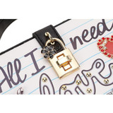 "all i need is" box bag