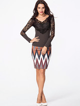 Casual V Neck Lace Patchwork Plain Hollow Out Long Sleeve T-shirt