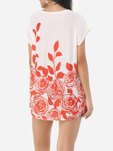 Casual Bohemian Floral Printed Round Neck Short Sleeve T-shirt Casual Bohemian Floral Printed Round Neck Short Sleeve T-shirt