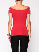 Casual Hollow Out Plain Short Sleeve T-shirt Casual Hollow Out Plain Short Sleeve T-shirt