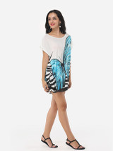 Casual Round Neck Batwing Loose Fitting Butterfly Printed Short-sleeve-t-shirt Casual Round Neck Batwing Loose Fitting Butterfly Printed Short-sleeve-t-shirt