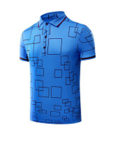 Casual Distinctive Polo Collar Geometric Printed T-Shirt