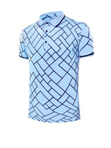 Casual Fashion Polo Collar Geometric Printed T-Shirt