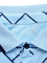 Casual Fashion Polo Collar Geometric Printed T-Shirt
