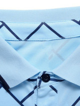 Casual Fashion Polo Collar Geometric Printed T-Shirt