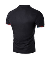 Casual Regular Fit Polo Collar Striped T-Shirt