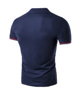 Casual Regular Fit Polo Collar Striped T-Shirt