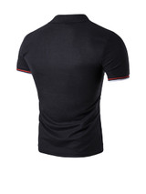 Casual Regular Fit Polo Collar Striped T-Shirt