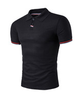Casual Regular Fit Polo Collar Striped T-Shirt