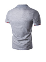 Casual Regular Fit Polo Collar Striped T-Shirt