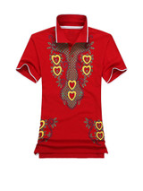 Casual Polo Collar Retro Tribal Printed T-Shirt