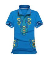 Casual Polo Collar Retro Tribal Printed T-Shirt