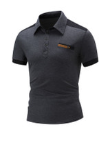 Casual Classic Trendy Polo Collar Color Block T-Shirt