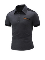 Casual Classic Trendy Polo Collar Color Block T-Shirt