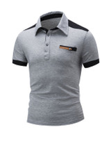 Casual Classic Trendy Polo Collar Color Block T-Shirt