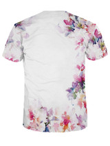 Casual Crew Neck Floral Letters Printed T-Shirt