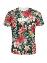 Casual Short Sleeve Crew Neck Floral Printed T-Shirt